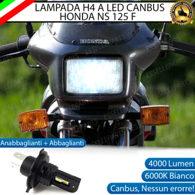 LAMPADA LED H4 CANBUS 4000 LM PER HONDA NS 125 F BIANCO GHIACCIO 6000K - Immagine 1 di 4