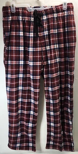 Sonoma Men's Soft Fleece Pajama Sleep Lounge Pants Bottoms 1X Red Plaid NEW - Picture 1 of 7