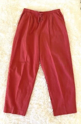 Pantalones para mujer Alfred Dunner clásicos cintura elástica naranja talla 16 Foto 1 de 3