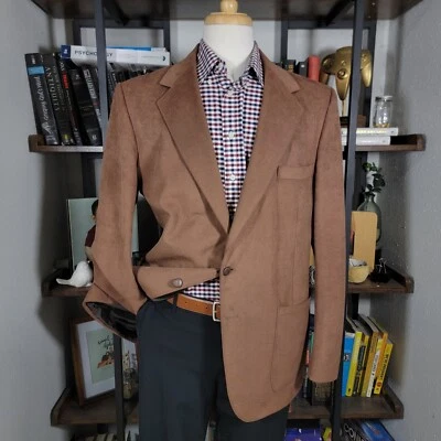 VTG Woff Farah Men's Suede Sport Coat Blazer Two Button Brown Size 44L - Image 1 of 4