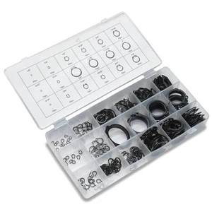 300pc Snap Ring Assortment Retaining Snap Hook Ring Assorted Kit  - Picture 1 of 2