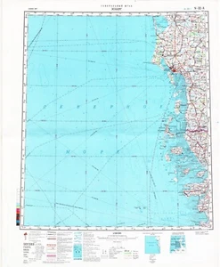 Mapas topográficos militares soviéticos rusos - ESBJERG (Dinamarca), 1:500K, edición 1989 - Imagen 1 de 3