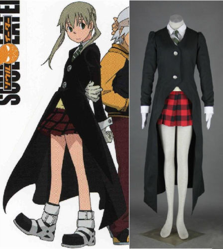 6 PCS Soul Eater Maka Albarn Cosplay Fantasia Para Saia Feminina