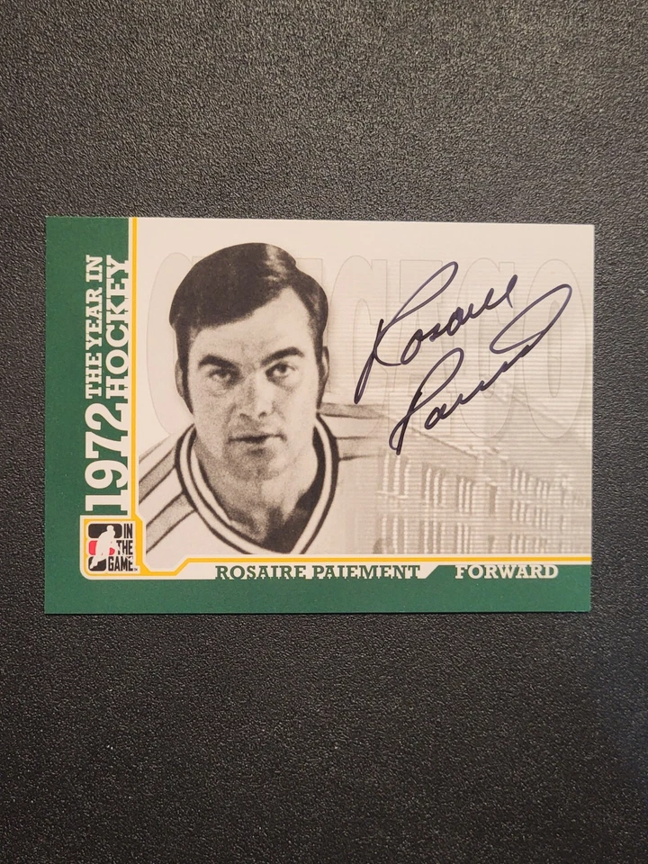 2009-10 ITG 1972 El Año en Hockey Automático Rosaire Paiement #A-RP Automático Foto 1 de 2