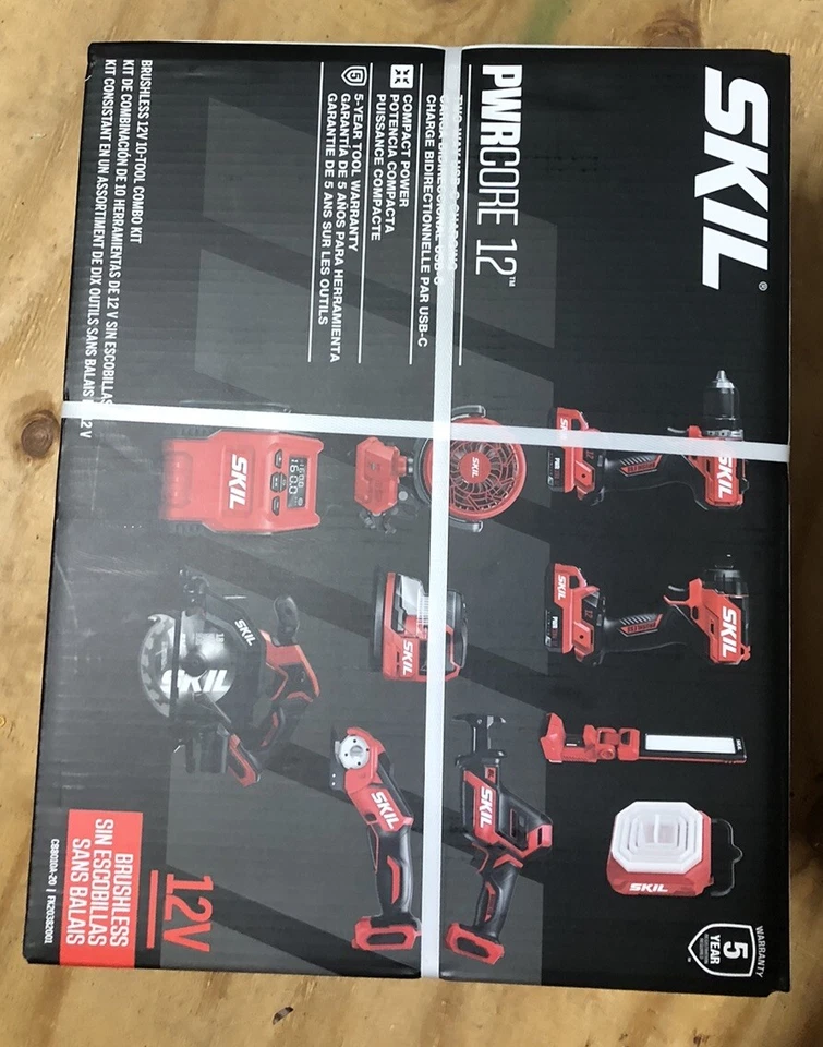 Skil CB8010A-20 Pwrcore 12 12v Brushless 10tool Combo Kit Power Core Batteries - Image 1 of 4