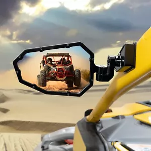 KEMIMOTO UTV Aluminum Side Mirrors with Adjustable Mirror Compatible with Can Am - Picture 1 of 6