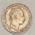 1859 V  AUSTRIA  10 KRUEZER SILVER COIN.  KM 2204.  XF+