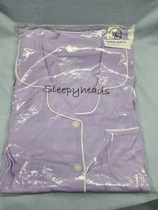NIB Sleepyhead Women's Pajama Set XL Lavender Soft Button Up Pull On - Picture 1 of 4