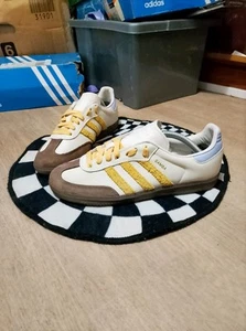 Adidas Samba 5.5 Off White/Brown Mustard Yellow/ Lilac - Picture 1 of 5