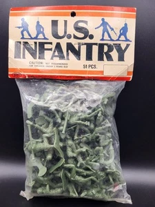 Tim Mee PP SEALED Army Men Toy Soldier plastic US Infantry figures vtg 51 pieces - Picture 1 of 6