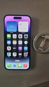 Apple iPhone 14 Pro - 128 Go - Violet (Désimlocké) - SIM physique - Excellent état - Photo 1 sur 3
