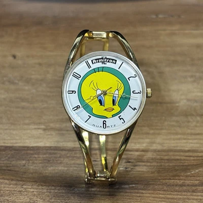 Reloj pulsera brazalete vintage 1995 Armitron Looney Tunes Piolín Pájaro funcionando Foto 1 de 4