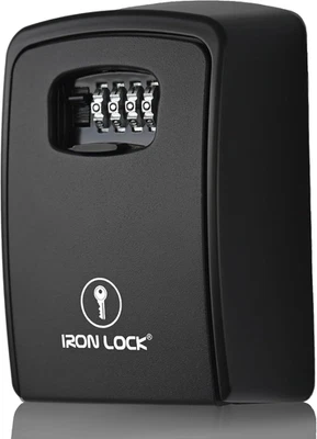 Iron Lock® - XXL Key Lock Box Wall Mount for Keys 4 Digit Combination with Reset - Image 1 of 4