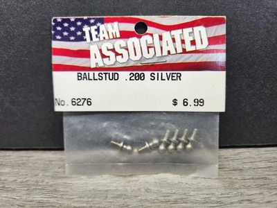 Team Associated 6276 BALLSTUD .200 SILVER Ball Stud New - Image 1 of 3