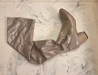 New! Valentino Garavani Over-The-Knee Boot Poudre Patent 9 US 39 Eur. MSRP $1745 - Image 1 of 4