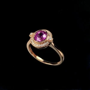 【KATHY JADE】 Anello zaffiro rosa naturale non riscaldato《TAGLIA USA:7》 - Foto 1 di 1