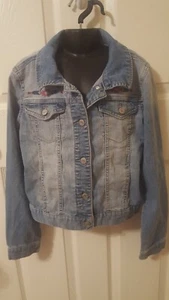 Mudd Girls Embroidered Boho Denim Jacket. Sz.14 - Picture 1 of 6