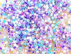 10gms Matsuno 11/0 Beads - Col Mix - Forget-me-not - for When Just a Few Will Do - Picture 1 of 3