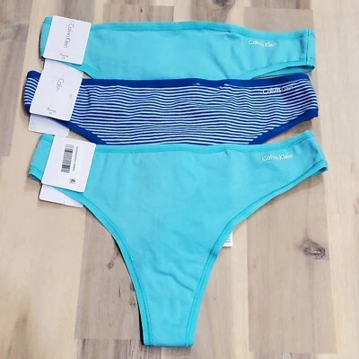 Calvin Klein Women's 95% Cotton Form Thong Panties Lot of 3 Size XSmall - Image 1 of 4