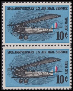 US C74 Airmail Service 10c vert pair MNH 1968 - Picture 1 of 1