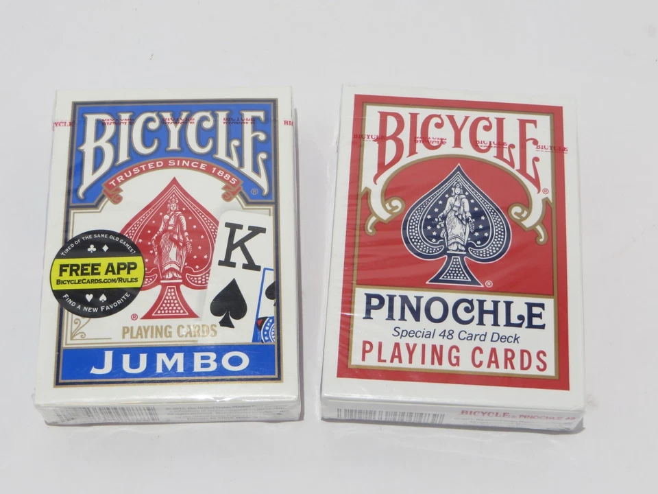  2 Pack Bicycle Poker Size Jumbo Index Playing Cards (Blue & Red)