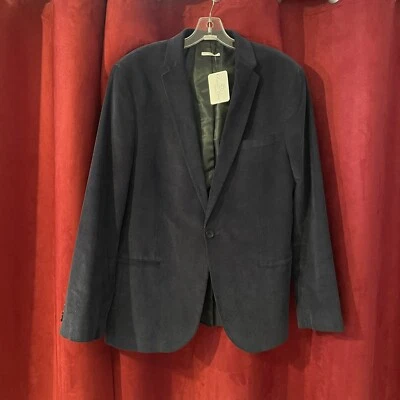 Blazer chaqueta de pana azul marino XL de Calvin Klein para hombre  Foto 1 de 4