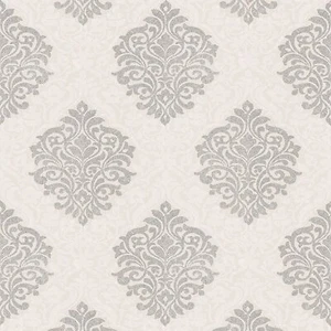 Papel pintado barroco Profhome 324803-GU adorno beige mate plata 5,33 m2 - Imagen 1 de 7
