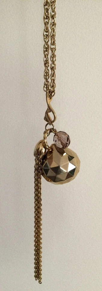 Baby Phat Disco Ball Club Vida Fiesta Niña Collar Oro Brillo Nye Bling Glam Foto 1 de 4