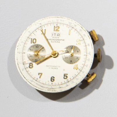 Vintage ﻿ITA Geneve Chronographe Suisse Movement with Dial and hands. - Image 1 of 4