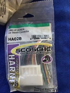 Scosche HA02B | Factory Wiring Harness | 1986-Up Honda (Brand New!)