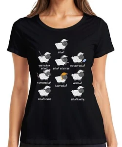 Lustige Schaf Sprüche Wortspiele Schäfchen Tierhumor Bauernhof Damen T-Shirt - Bild 1 von 38