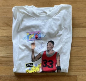 Camiseta Scottie Pippen Zippin! Bebida de frutas McCain 33 M rara promoción vintage - Imagen 1 de 7
