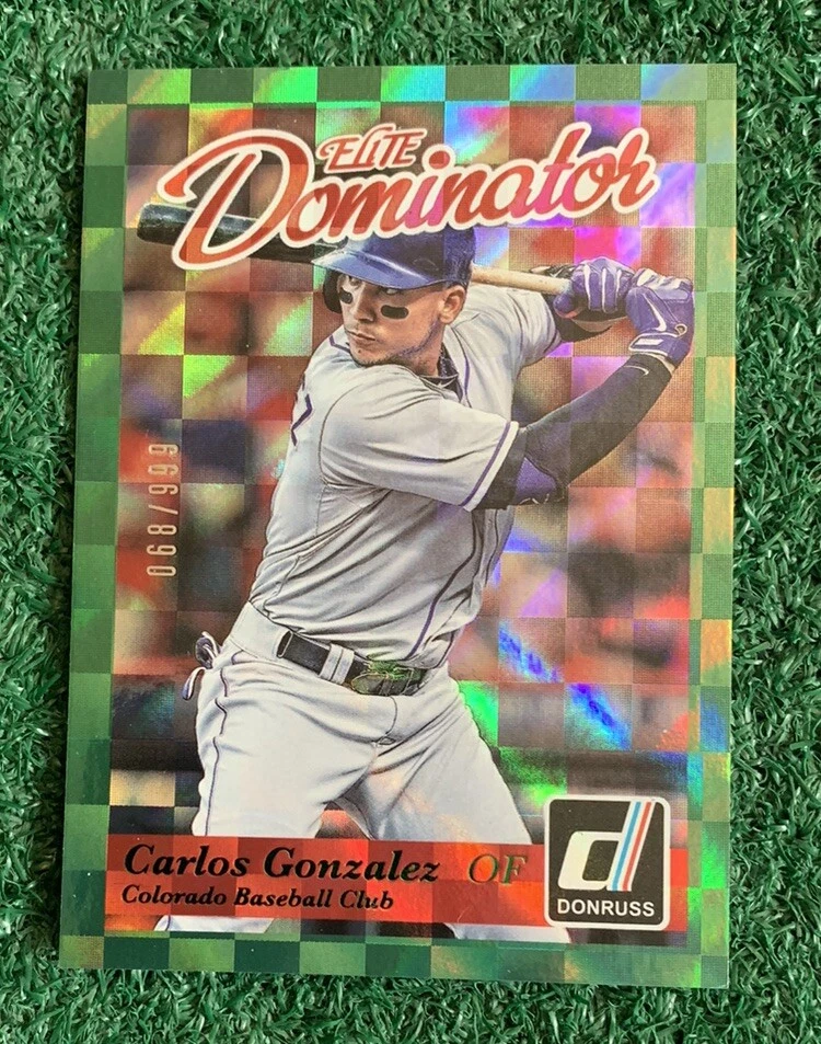 CARLOS GONZALEZ - 068/999 - 2014 DONRUSS - ELITE DOMINATOR TARJETA INSERTADA # 18 MLB Foto 1 de 3