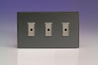 Varilight Eclique 2 3-Gang 1-Way Remote/Tactile Touch Control Master LED Dimmer