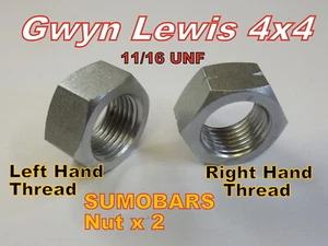 Defender Track Rod End Lock Nut RIGHT & LEFT Hand Thread steering bar SUMOBARS  - Picture 1 of 5