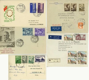 TURKEY Postage Stamp Cover Collection FDC First Day Issue Registered Airmail - Picture 1 of 5
