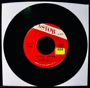 Johnny Wells: Lonely Moon~Rarer R&B Soul 45 From 1959~ASTOR #A1001 - Picture 1 of 2