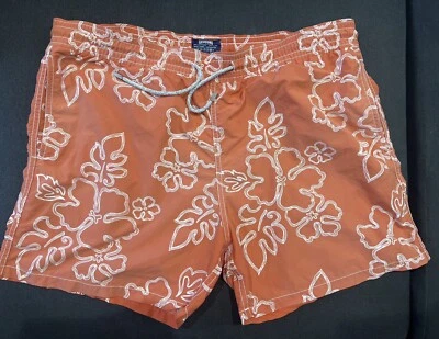 Pantalones Cortos de Natación Vilebrequin Estampado Flores Naranja Vacaciones Hombre XXL Foto 1 de 4