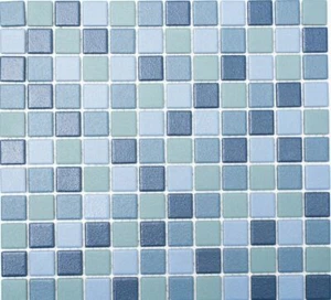 Mosaik Fliese Keramik blau mix rutschhemmend Wand 18-0404-R10 |10 Mosaikplatten - Bild 1 von 4