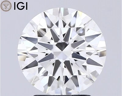 Lab Grown CVD Loose Diamond G Color VVS2 Clarity 2.20 CT Round Cut IGI Certified - Image 1 of 4