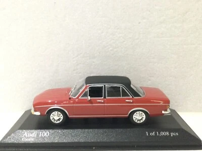 Minichamps 1:43 Audi 100 Red 1969 Modell Nr: 430 019106 - Immagine 1 di 4