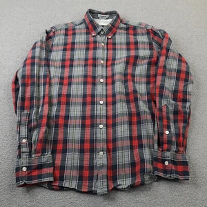 J. Lindeberg Mens Shirt Medium Check Slim Fit Flannel Button Up Western Style - Picture 1 of 10