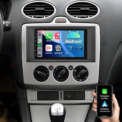 4+64G Android 15 Autoradio Für Ford Focus 2005 2006 2007 Carplay GPS Navi WiFi - Bild 1 von 4