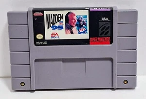 1995 ELECTRONIC ARTS SNES SUPER NINTENDO MADDEN NFL 95 FOOTBALL TESTED WORKS - Picture 1 of 7