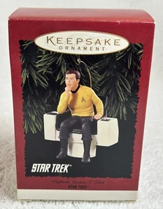 NUEVO Adorno Hallmark Keepsake Star Trek Capitán James T Kirk 1995 Nuevo En Caja - Imagen 1 de 11