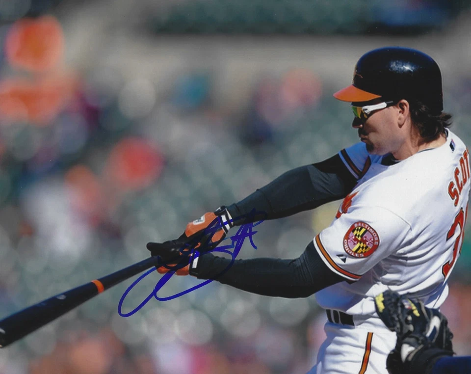 卢克·斯科特亲笔签名签名 8 x 10 照片 - 美国职棒大联盟金莺队射线太空人队 - 带真品证明 — 第 1/1 张图片