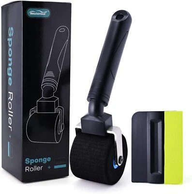 Car Wrap Tool W/ Felt Squeegee & 2-INCH Sponge Seam Roller Vinyl Wrapping Tools - Image 1 of 4