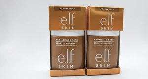 2X! Elf Skin Bronzing Drops Bronzer In Shade Copper Gold Bronze 3 New In Box - Picture 1 of 4