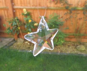 NEW AUSTRIAN 25mm CRYSTAL CLEAR STAR, IDEAL AS A SUN CATCHER, FENG SHUI - Picture 1 of 4