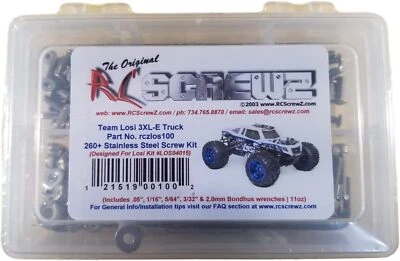 RCScrewZ Losi LST 3XL-E Kit de tornillos de acero inoxidable (LOS04015) 260+ piezas los100 Foto 1 de 2